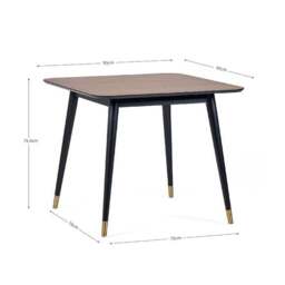 Findlay 4 Seater Square Dining Table, Beech Wood - thumbnail 4