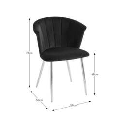 Kendall Dining Chair, Velvet - thumbnail 6