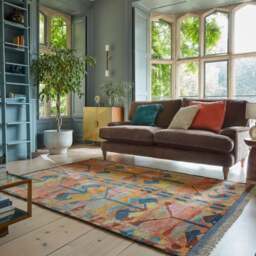 Jaya Premium Hand-Knotted Abstract Wool Rug - thumbnail 1