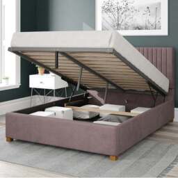 Grant Plush Velvet Ottoman Bed Frame - thumbnail 2