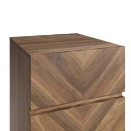 Set of 2 Taranto 3 Drawer Bedside Tables, Walnut - thumbnail 4