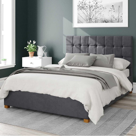 Sinatra Plush Velvet Ottoman Bed Frame - image 1