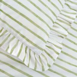 Laylah Frilled Stripe 100% Cotton Duvet Cover & Pillowcase Set - thumbnail 4