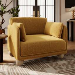 Armitage Chenille Snuggle Chair with Ball Feet - thumbnail 1