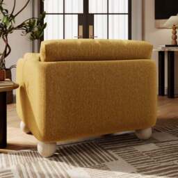 Armitage Chenille Snuggle Chair with Ball Feet - thumbnail 2