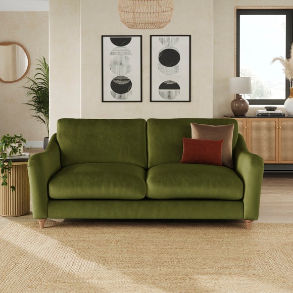 Hattie Matte Plush Velvet 3 Seater Sofa - image 1