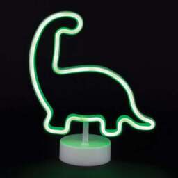Green Dinosaur Neon Table Lamp - thumbnail 2