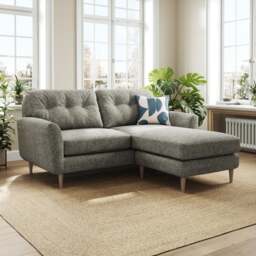 Sven Chunky Chenille Reversible Corner Chaise Sofa - thumbnail 1