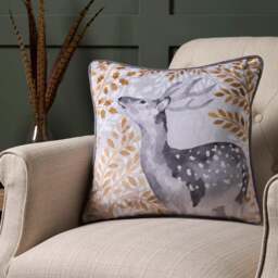 Dreams & Drapes Forest Animals Velvet Square Cushion - thumbnail 1
