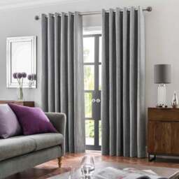 Oxford Chenille Eyelet Curtains - thumbnail 2