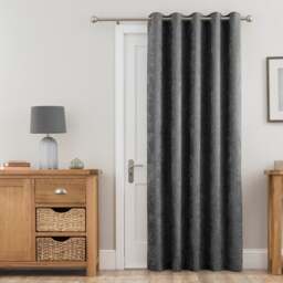 Chenille Thermal Eyelet Door Curtain - thumbnail 1