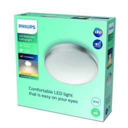 Philips Doris Warm White Integrated LED Bathroom Flush Ceiling Light - thumbnail 1