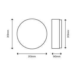 Philips Doris Warm White Integrated LED Bathroom Flush Ceiling Light - thumbnail 3