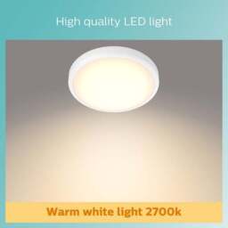 Philips Doris Warm White Integrated LED Bathroom Flush Ceiling Light - thumbnail 4