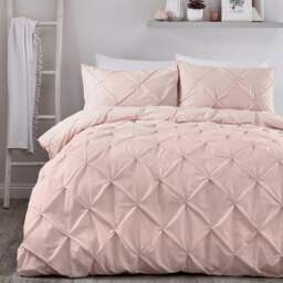 Serene Lara Duvet Cover & Pillowcase Set White - thumbnail 1