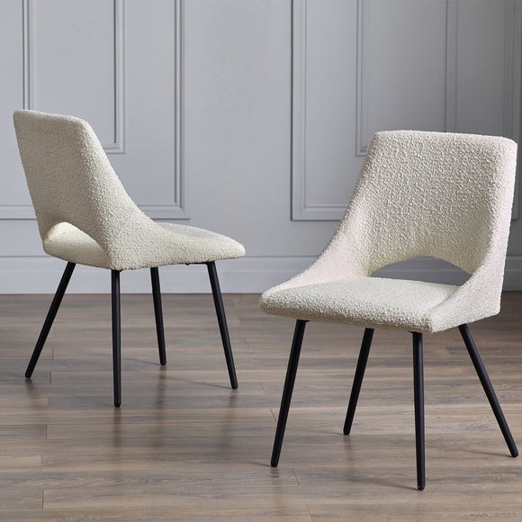 Iris Set Of 2 Dining Chairs, Boucle - image 1