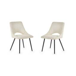 Iris Set Of 2 Dining Chairs, Boucle - thumbnail 2