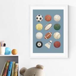 East End Prints Sports Balls Print - thumbnail 1