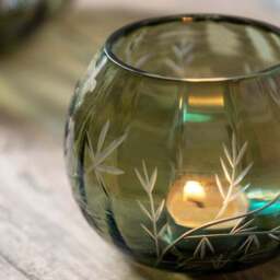 Bloom Engraved Shimmer Tealight Holder - thumbnail 2