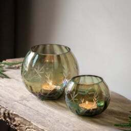 Bloom Engraved Shimmer Tealight Holder - thumbnail 3