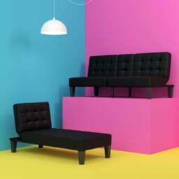 Adalynn Faux Leather Chaise Lounge - thumbnail 3