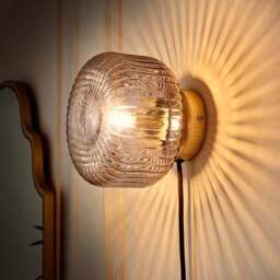 Riley Ribbed Plug In Wall Light - thumbnail 2