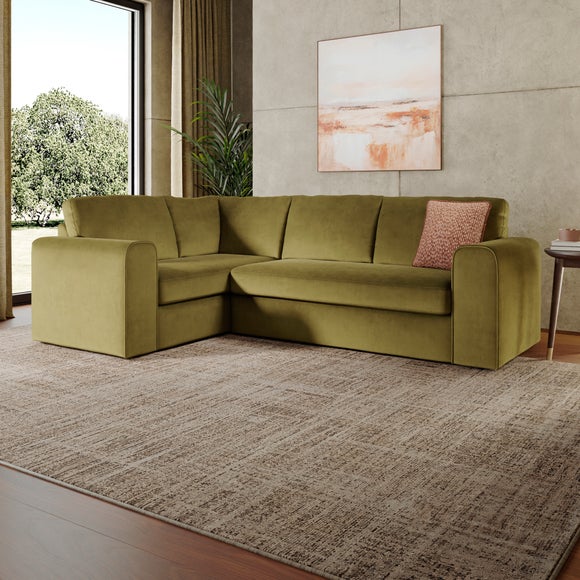 Abel Matte Velvet Corner Sofa - image 1