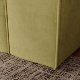 Abel Matte Velvet Corner Sofa - thumbnail 5