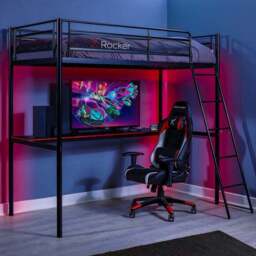 X Rocker HQ High Sleeper Gaming Bed with Desk - thumbnail 2
