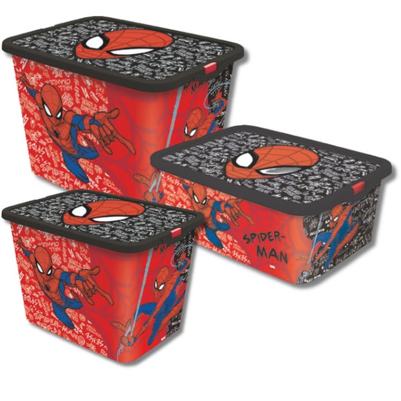 Spiderman Set of 3 Storage Boxes - image 1