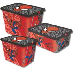 Spiderman Set of 3 Storage Boxes - thumbnail 1