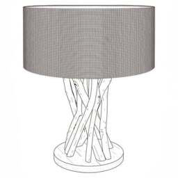 Derna Driftwood and Natural Jute Table Lamp - thumbnail 3