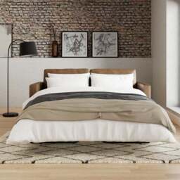 Zoe Faux Leather 3 Seater Double Sofa Bed - thumbnail 4