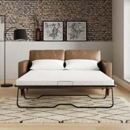 Zoe Faux Leather 3 Seater Double Sofa Bed - thumbnail 1