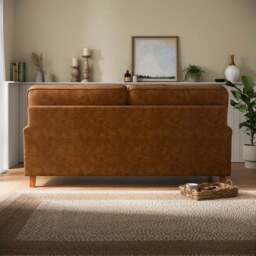 Beatrice II Relaxed Faux Leather 3 Seater Sofa - thumbnail 2