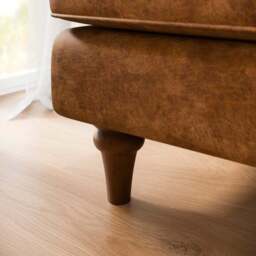 Beatrice II Relaxed Faux Leather 3 Seater Sofa - thumbnail 5