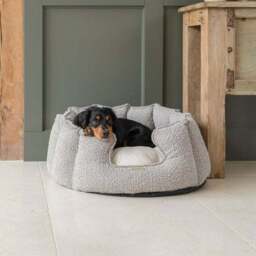 Lords and Labradors Boucle High Wall Dog Bed - thumbnail 3