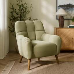 Jase Tonal Chenille Quilted Back Armchair