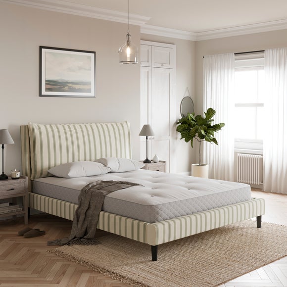 Skylar Folkstone Stripe Pillow Back Bed Frame - image 1