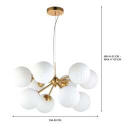Swirl 10 Light Ceiling Light - thumbnail 5