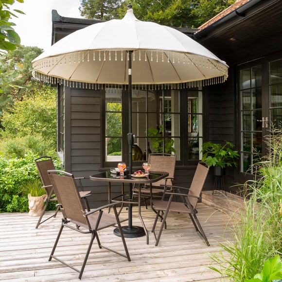 carousel patio umbrella Classy Beach ABOUT THIS BEACH UMBRELLA Boho Fringe Patio Umbrella, Pink