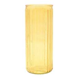 Hestia Cylindrical Ribbed Glass Vase - thumbnail 2