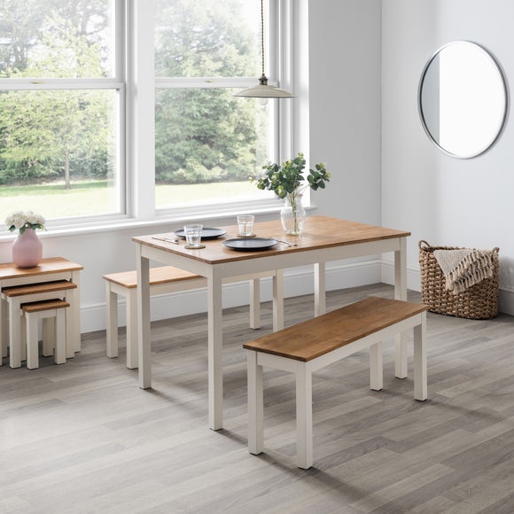 Coxmoor 4 Seater Rectangular Dining Table with 2 Dining Benches - image 1