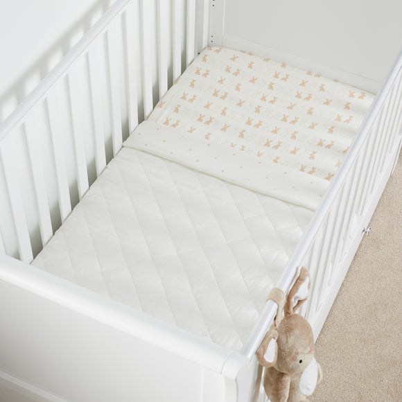 Ickle Bubba Pack of 2 Bunnychino Fitted Cotbed Sheets - image 1