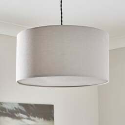 Zenna Shallow Drum Lamp Shade - thumbnail 1