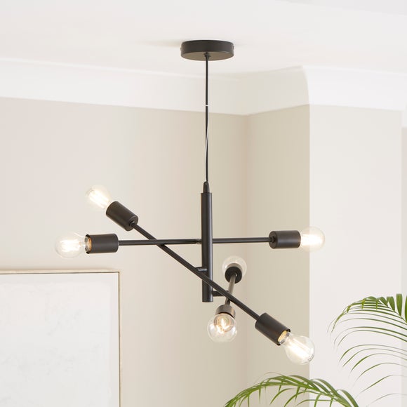 Elements Koppla 6 Light Semi Flush Ceiling Light - image 1