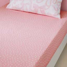 Pack of 2 Pink Bows Polycotton Fitted Sheets - thumbnail 2