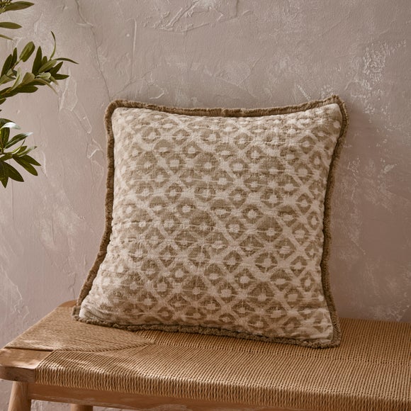 Geometric Matalasse Cotton Square Cushion Cover - image 1