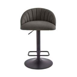 Lowen Adjustable Bar Stool, Faux Leather - thumbnail 5