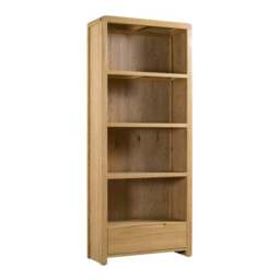 Curve Tall Bookcase, Oak - thumbnail 3